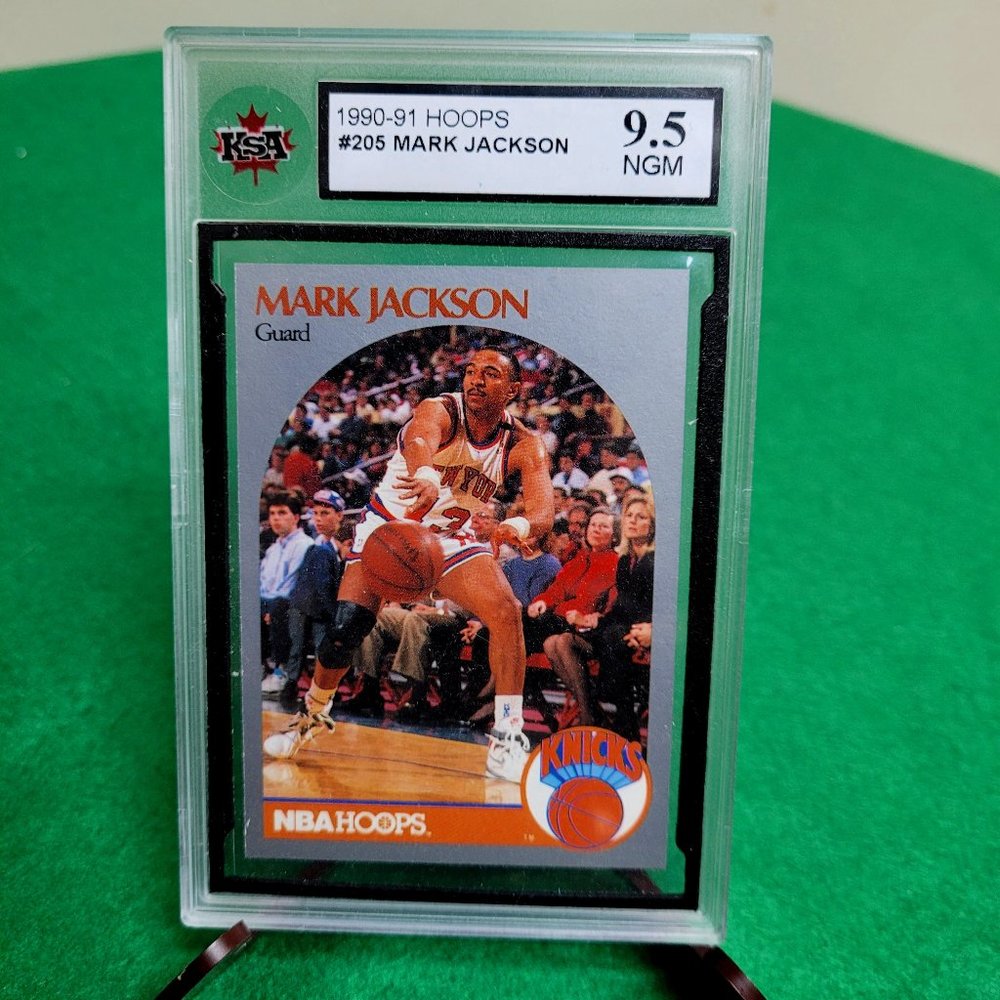 (2) NBA hoops Mark Jackson trading cards #205 KSA graded 9.5